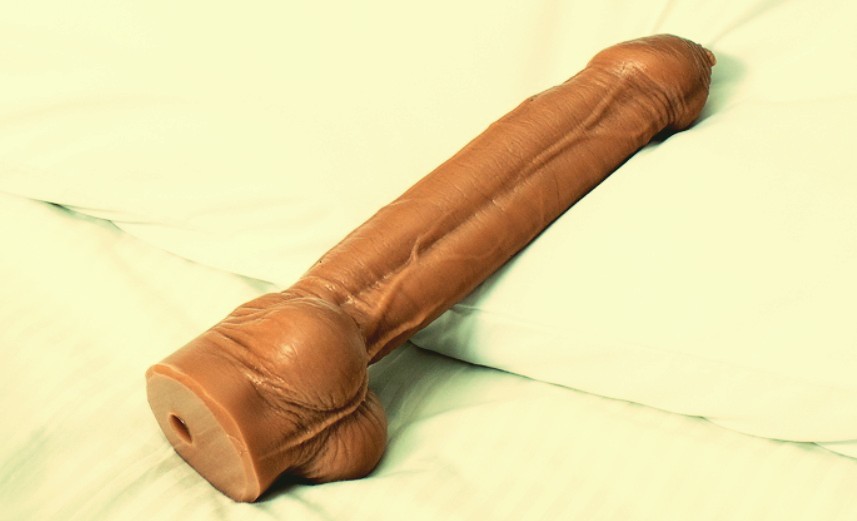 An image showcasing a Mr. Hankey's realistic dildo